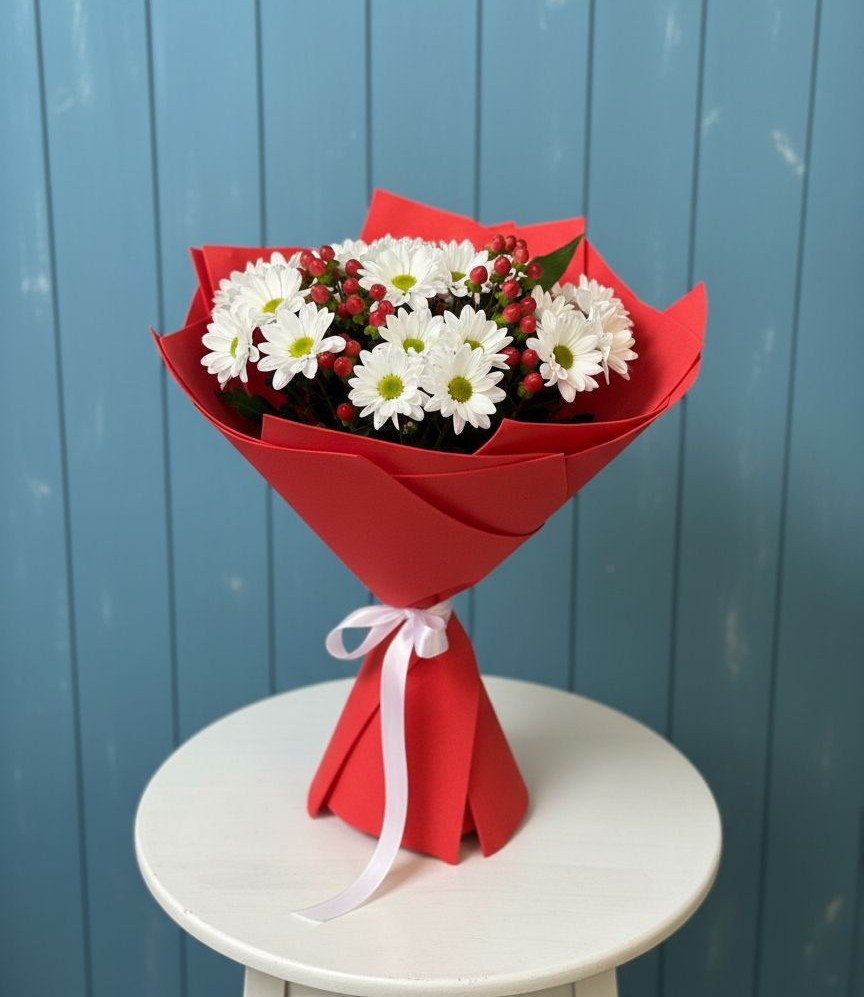 Букет цветов из: Хризантемы в Детчино