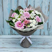 Букет цветов из:  Герберы, Альстромерии и Хризантемы в Детчино