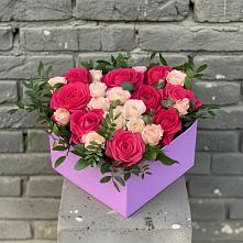 Цветочная композиция из Розы в коробке в Детчино