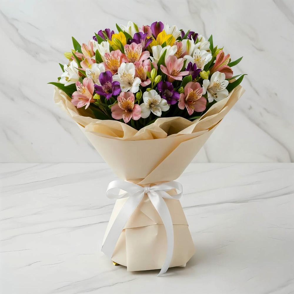 Букет цветов из: Альстромерии в Детчино