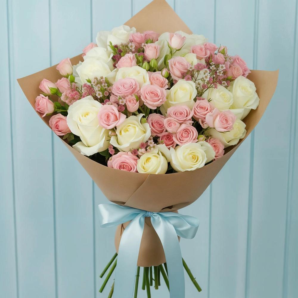 Букет цветов из: Розы в Детчино