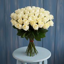 Букет 51 Белая роза Эдлесс Лав в Детчино