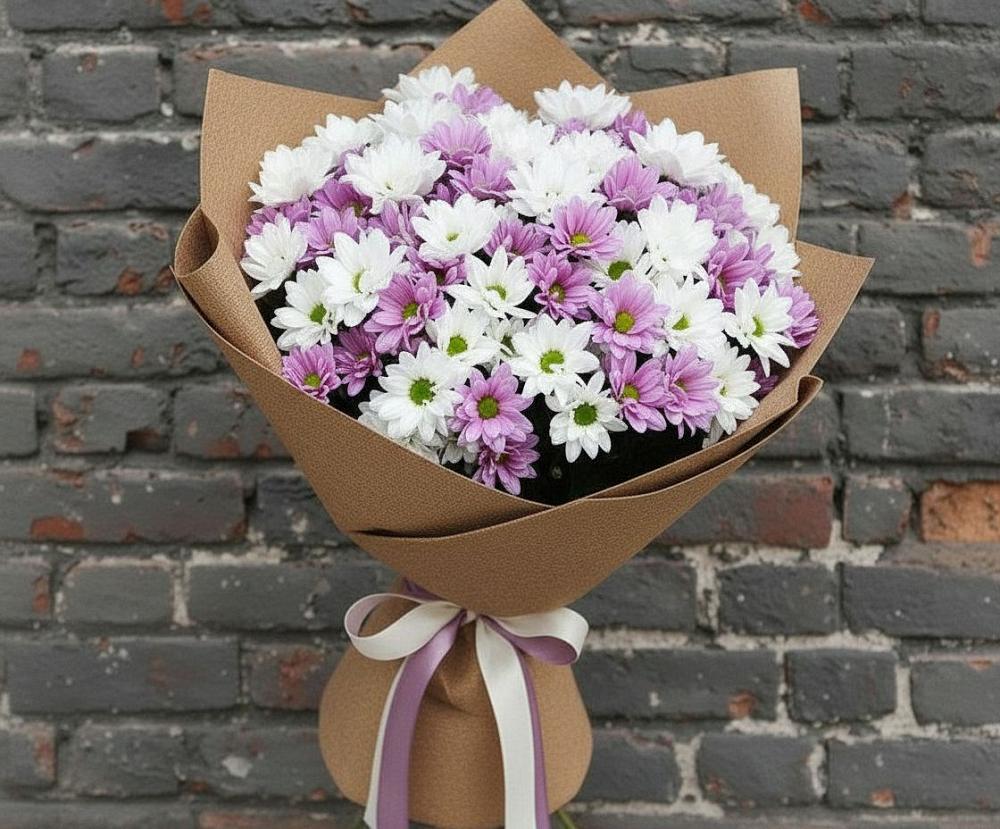 Букет цветов из: Хризантемы в Детчино