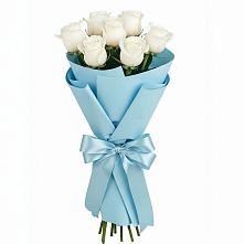 Букет 7 белых роз Проуд в Детчино