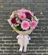 Букет цветов из:  Герберы и Хризантемы #REPLACE_PRED# Детчино