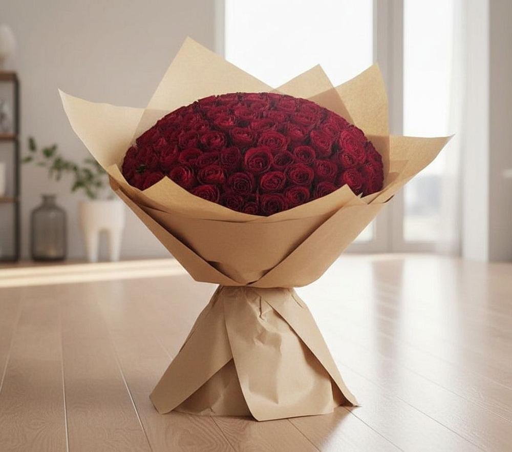 Букет 101 Красная роза в Детчино