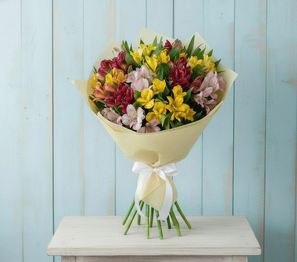 Букет цветов из: Альстромерии в Детчино