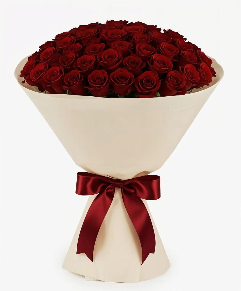 Букет 101 Бордовая роза Блэк Бакарра в Детчино