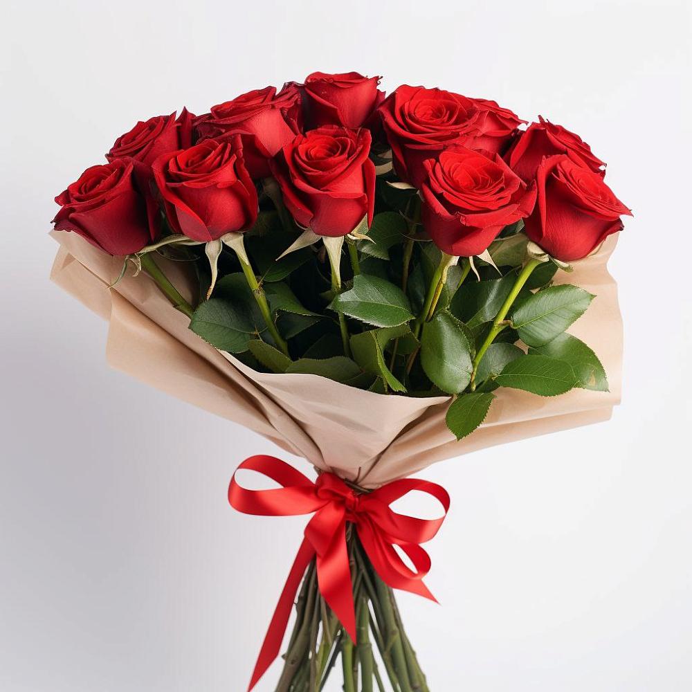 Букет 11 Красных роз Эдлесс Лав в Детчино