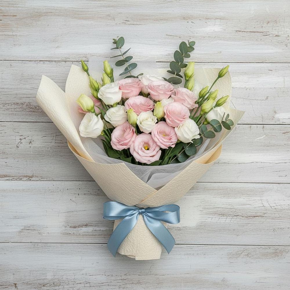 Букет цветов из: Лизиантусы в Детчино